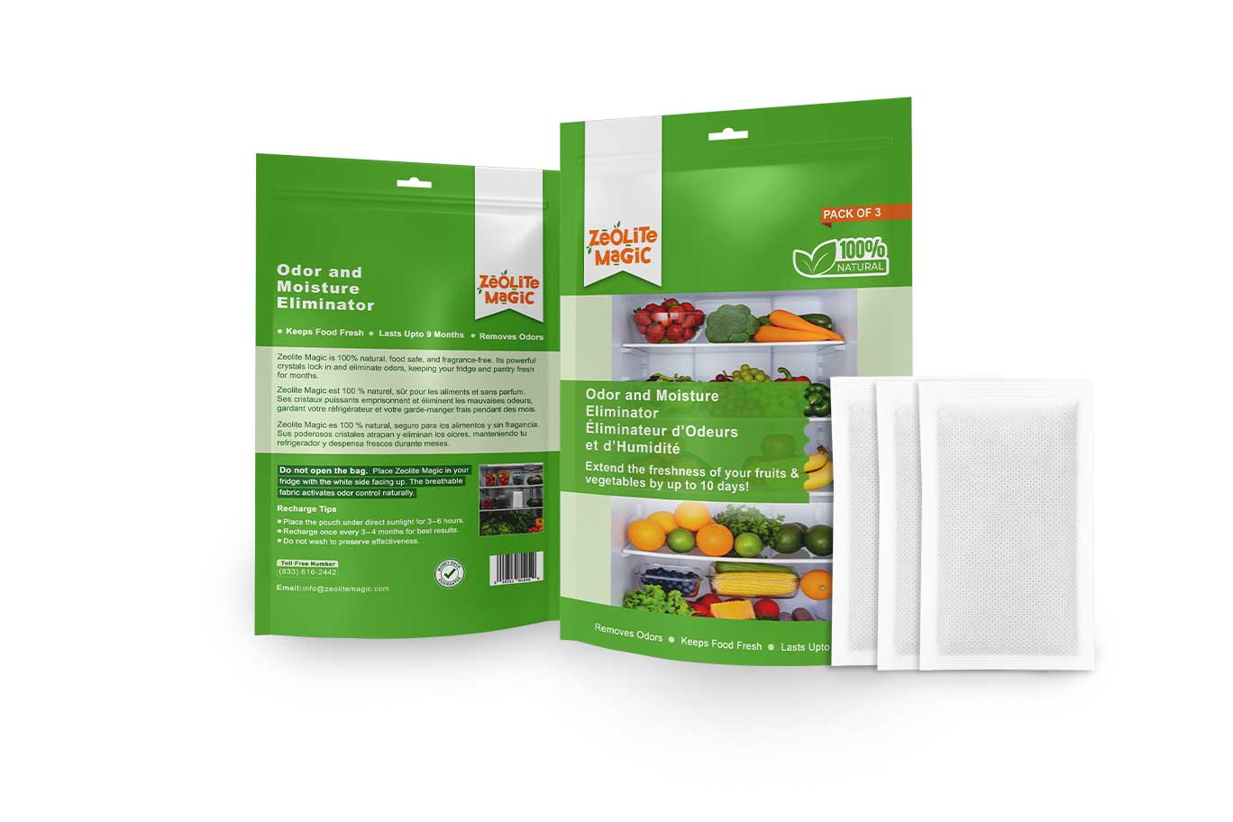 Zeolite Magic Produce Freshener – Natural Zeolite Crystals for Longer Shelf Life